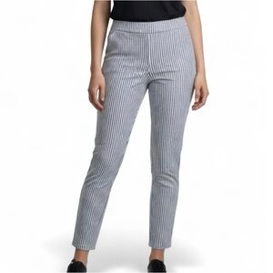Rachel Zoe Pinstripe Pants Cropped Preppy Nautical Coastal Skinny Pant Classic